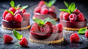 Exquisite Homemade Raspberry Desserts A Visual Celebration of Fresh Homemade Postre de Frambuesas Photography photo