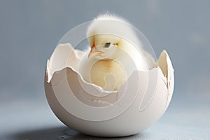 Exquisite illustration showcasing the joyous moment of a small chick hatching from its egg