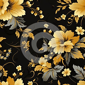 Exquisite and intricate seamless pattern featuring vintage victorian wallpaper textures