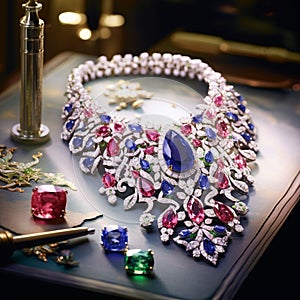 Exquisite Jewelry Collection with Vibrant Gemstones and Captivating Melody