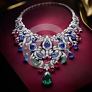Exquisite Jewelry Collection with Vibrant Gemstones and Captivating Melody
