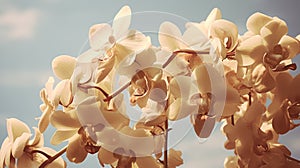 Exquisite Orchid Photography: Backlit Rococo Pastels And Realistic Blue Skies