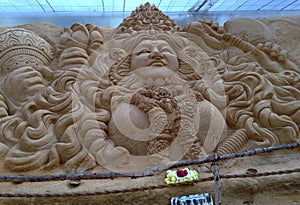 Exquisite Sand Art Goddess Sculpture