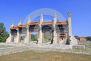 Exquisite stone archway in the Eastern Royal Tombs of the Qing D photo