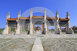 Exquisite stone archway in the Eastern Royal Tombs of the Qing D photo
