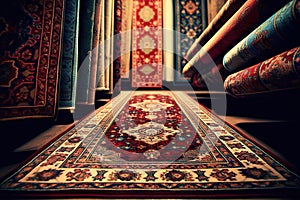 Exquisite Tapestry Capturing the Beauty of Traditional Middle Eastern Carpets. created with Generative AI