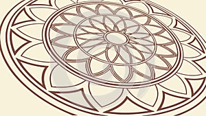 Ornate Layered Circular Geometric Pattern Mandala Vector, vector design Generative AI