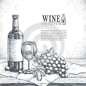 Exquisite winery poster design photo