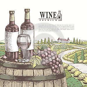 Exquisite winery poster design