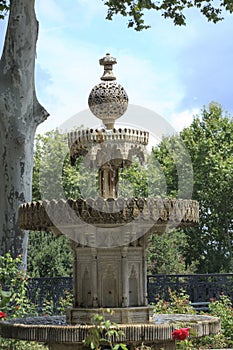 Exquisitely carved of marble Tiered fountain