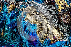 Exteme macro of a Bornite surface.