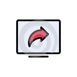 Extend vector line colour icon