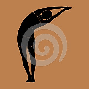 extended mountain pose. Vector illustration decorative design