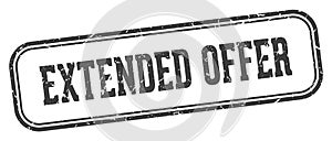 extended offer stamp. extended offer rectangular stamp on white background