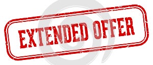 extended offer stamp. extended offer rectangular stamp on white background