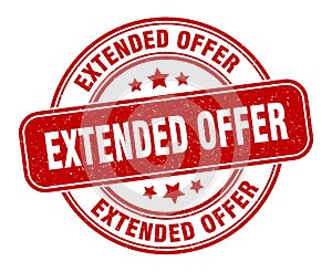 extended offer stamp. extended offer round grunge sign.
