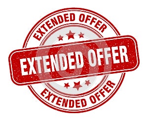 extended offer stamp. extended offer round grunge sign. photo