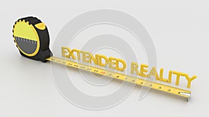 Extended reality XR measuring tape