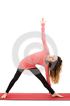 Extended triangle pose