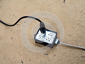 Extender cord with plug