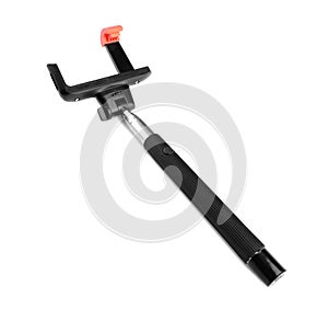 Extensible selfie stick, isolated