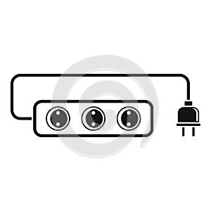Extension cord icon, simple style