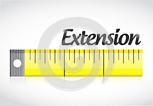 Extension measure tape illustration design