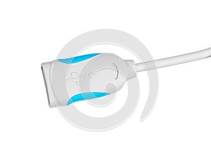 Extension USB Type A Cable Plug isolated on White