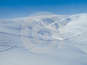 Extensive ski piste and powder snow off piste photo