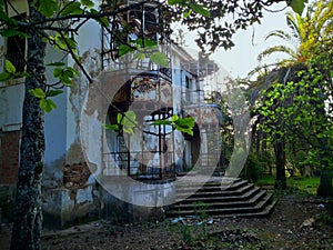 Exterior of abandoned house