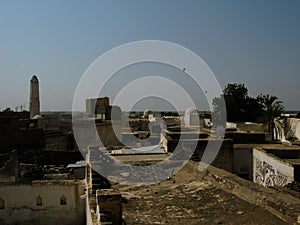 Exterior aerial view to Zabid old fortress, Yemen