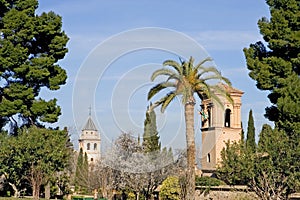 Exterior of Alhambra Palace in Granada