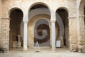 Exterior of ancient Euphrasian Basilica in Porec