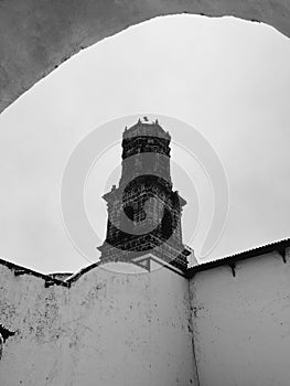 exterior architecture of a catholic church in Tzintzuntzan, Michoacan