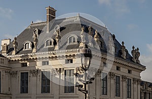Exterior architecture of Institute de France in Paris. the most famous of which is the Academy francaise photo