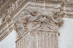 Exterior beast on corinthian capital