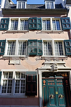 Exterior of the Beethoven House in the historic center of Bonn, Germany, Europe