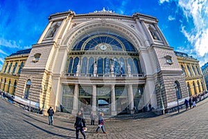 Exterior of Budapest Keleti railway station, Budapest, Hungary