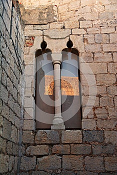 Exterior building close up of Peniscola Castle, Spain