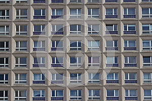 Exterior building facade, residential building