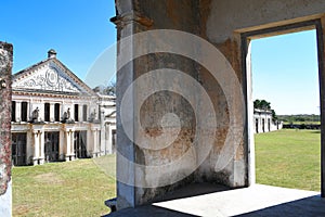 Exterior building of the henequen factory located in the hacienda of yaxcopoil. photo