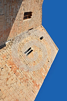 Exterior building of Peniscola Castle, Spain