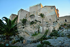 Exterior building of Peniscola Castle, Spain