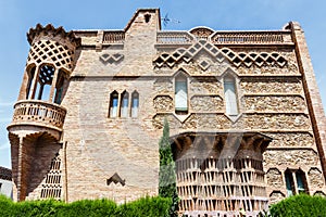 Exterior of the Ca lÃÂ´Espinal house in Colonia GÃÂ¼ell, Barcelona, Catalonia, photo