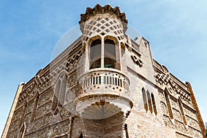 Exterior of the Ca lÃÂ´Espinal house in Colonia GÃÂ¼ell, Barcelona, Catalonia, photo