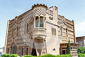 Exterior of the Ca lÃÂ´Espinal house in Colonia GÃÂ¼ell, Barcelona, Catalonia, photo