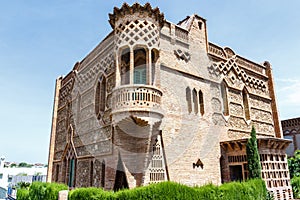 Exterior of the Ca lÃÂ´Espinal house in Colonia GÃÂ¼ell, Barcelona, Catalonia, photo