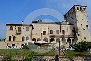 Exterior of the castello in Asolo Italy