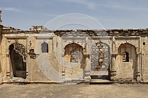 Exterior of the Chaubey Mahal in Kalinjar Fort, Kalinjar, Uttar Pradesh, India, Asia