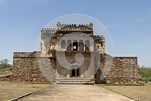 Exterior of the Chaubey Mahal in Kalinjar Fort, Kalinjar, Uttar Pradesh, India, Asia